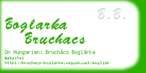 boglarka bruchacs business card