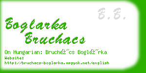 boglarka bruchacs business card